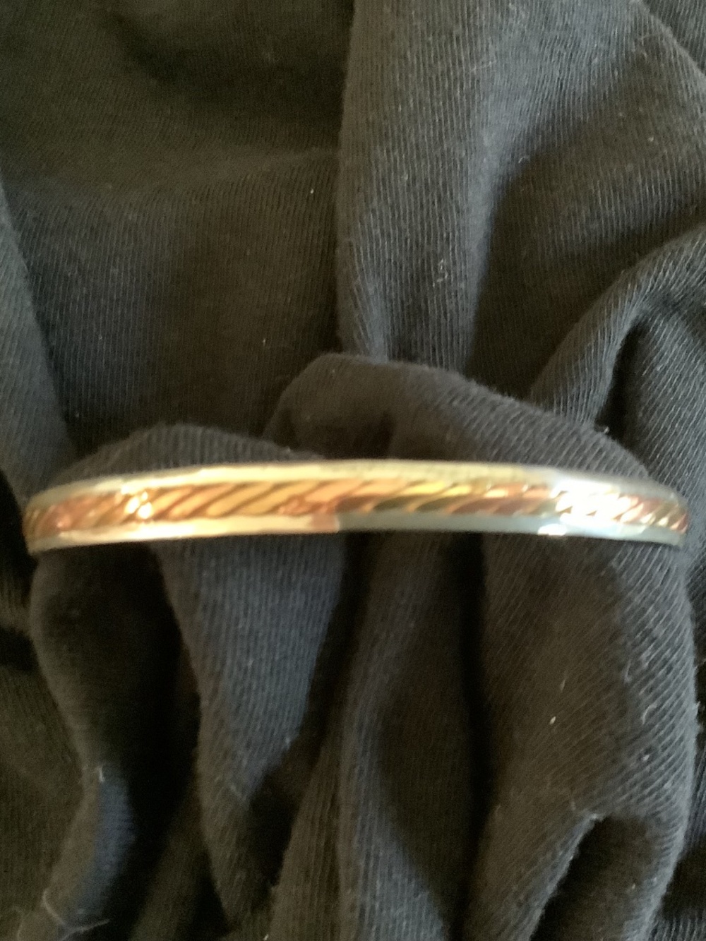 Sterling and Copper Cuff Bracelet